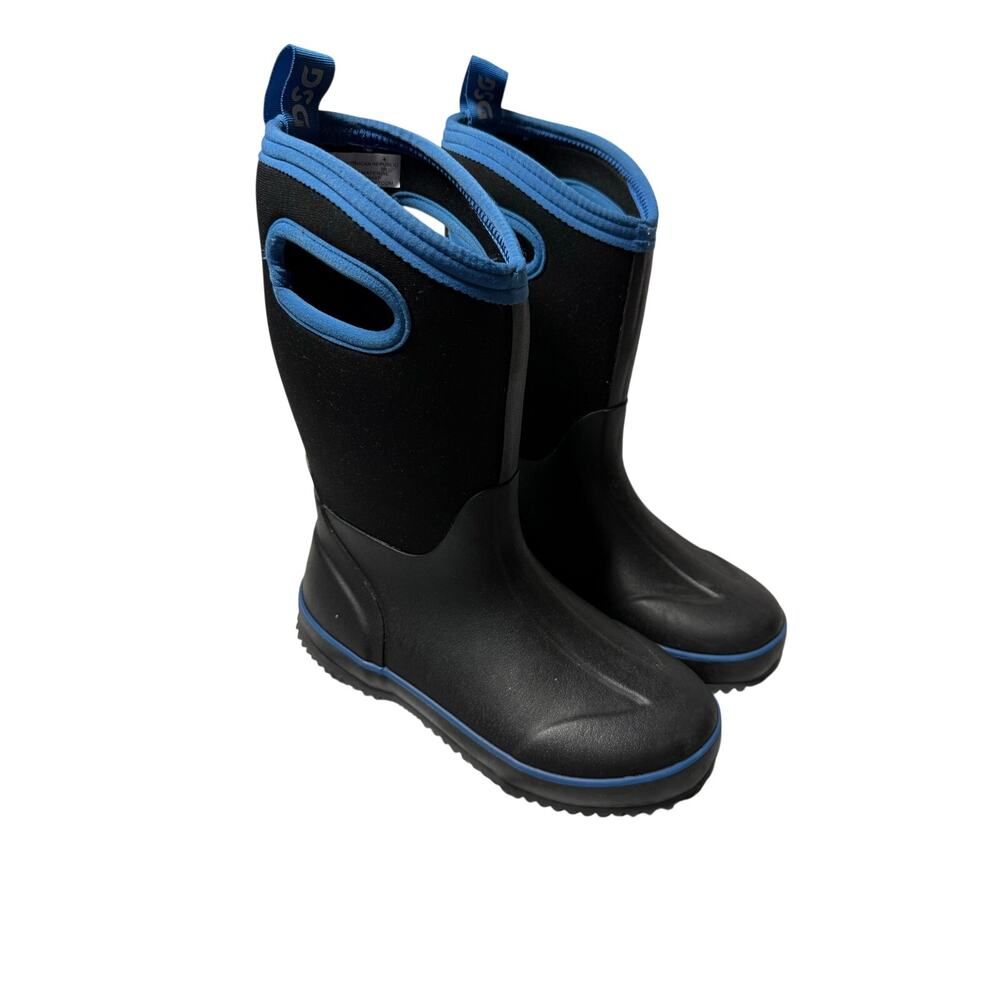 DSG Winter Snow Boots Boys Size 4 Black Blue